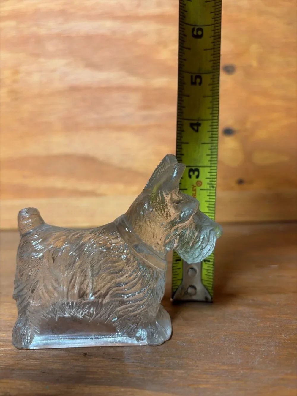 Vintage Clear Glass Scottie Dog Candy Container Figurine Scottish Terrier 1930s